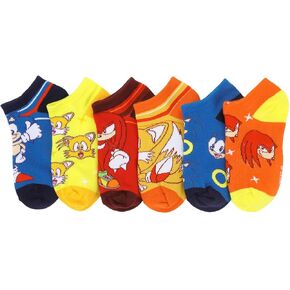Bioworld Sonic the Hedgehog Characters 6-Pack of Kids’ Ankle Socks