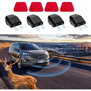 4PCS Deer Whistles for Vehicles - Universal Automotive Warning Devices, Save a Car from Collisions, Animal Alert Horn Sensor Accessories (Black)
