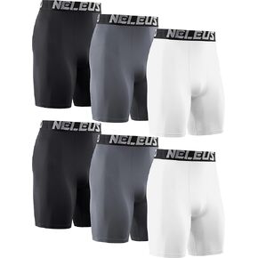 شورت NELEUS الرجالي المضغوط من الألياف اللدنة للتمارين الرياضية والجري والأداء الأساسي in Kuwait