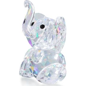 MAIBAOTA Crystal Elephant Figurine Elephant Gifts for Women Cute Glass Animals Ornament Elephant Decor Statue
