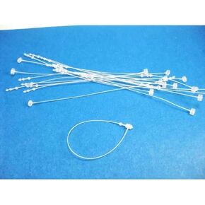 200 Pieces WHITE COMBO 3" & 5" Plastic Tags Snap Lock Loop Pin Security Fasteners Manual No Tag Gun Required