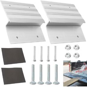2-Pack Tooling Truck and Trailer Loading Ramp Kit, 8in Aluminum Ramp Plate Kit for Car/Trucks/Trailer/Driveway/Shed Lawn Mower (8 in)