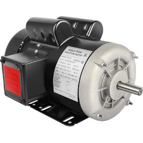 محرك كهربائي 1.5HP للأغراض العامة محرك أحادي الطور 1750 دورة في الدقيقة 56C 115/230 فولت 5/8 "قطر العمود CW/CCW TEFC IP55 60 هرتز