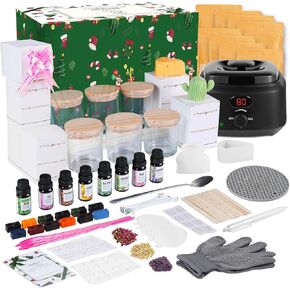 Candle Making Kit for Adults, Candle Making Supplies with Digital Soy Wax Melt Warmer, Premium DIY Starter Making Supply Perfect as Home Decorations