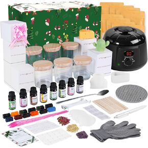 Candle Making Kit for Adults, Candle Making Supplies with Digital Soy Wax Melt Warmer, Premium DIY Starter Making Supply Perfect as Home Decorations