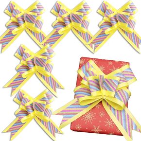 Pull Bow Large Gift Bow Christmas Gift Wrapping Bows 6.5 Inch Big Bow for Present, Gift Baskets,Wedding, Party Gift Wrap Bows, Presents Decorating Bows, Holiday Decoration. 5PCS (Pink)