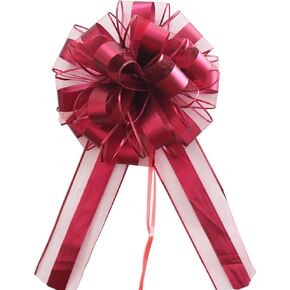 5 PCS Large Pull Bow, 9 inch Mixed Color Large Pull Bow for Gifts Wrapping Party Birthday Boxes Bow Basket Packaging Bows for Valentine's Day Presents Flower Decoration