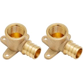SUNGATOR 4-Pack Pex Drop Ear Elbow 1/2", Pex Fittings 1/2 inch Drop Ear, 1/2" Pex to 1/2" Female NPT, 1/2 inch Pex Shower Head Fittings, No Lead Brass, ASTM F1807