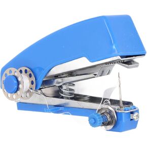TREETDOBV Handheld Sewing Machine, Portable Mini Handheld Stitching Machine, Automatic Feeding DIY Hand Sewer Machine for Household for Beginners Sewing Clothes Fabric, Blue