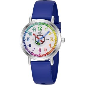 SIBOSUN Kids Watch for Boys Analog Watch Childrens Toddler Watch for Kid 8-12 Tell Time Watch Easy to Read Teaching Watch Time Learning Study Time Teacher Watch Kids Gift