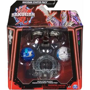 Spin Master Bakugan 3.0 Starter Pack - Special Attack Nillious + Dragonoid + Trox, Black, 0778988466841