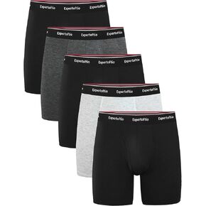 Men's Underwear Viscose from Bamboo Mens Boxer Briefs 6 Inch, Moisture Wicking Underwear for Men Pack, Open Fly