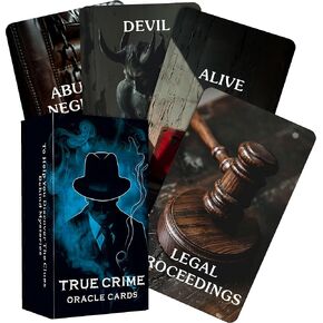 soulme True Crime Clues Oracle Cards, Conspiracy Oracle Deck, 80 Cards Oracle Cards for Beginners