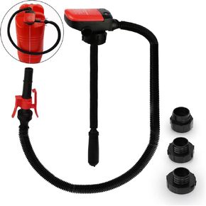 Gas Can Pump - USB Charging Electric Gas Pump - Gas Transfer Pump Battery Operated with Automatic Shut Off Nozzle, Fix Clip, Extra Long Hose Gas Can Jug Tank For Gasoline
