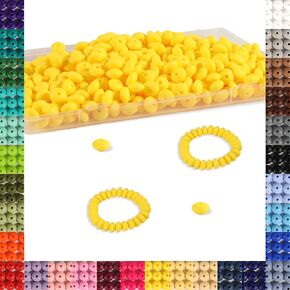 360Pcs Silicone Lentil Beads, 30 Colors 12mm Silicone Beads for Keychain Making Focal Beads Silicone Beads Bulk for Bracelet Necklace Making and Silicone Spacer Beads for Pens