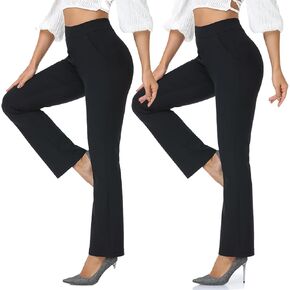 Agenlulu Women's Dress Pants Set - Stretch Work Slacks High Waisted Bootcut Pants, XS