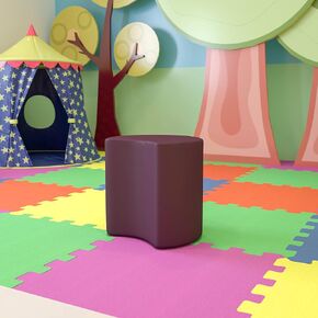 Flash Furniture Nicholas Soft Seating Flexible Moon for Classrooms and Common Spaces - 18" Seat Height (Purple)