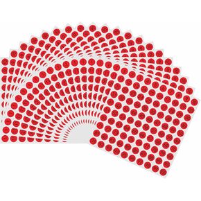 HYBSK 2000pcs 1 to 100 Number Labels 0.4 inch Round Dot Stickers for Inventory Storage Organizing,Boxes, Bins, Toolbox, Locker - 20 Sheets (White)