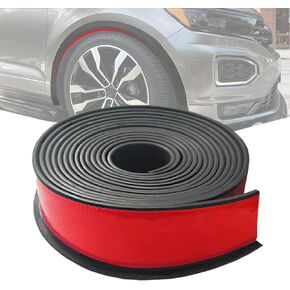 1.37 Inch (3.5CM)*20FT Car Wheel Eyebrow Arch Trim Lips Strip Fender Flare Protector ，Universal Rubber Wheel Eyebrow Protector