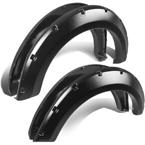 DNA Motoring WF-F15004-MBK 4Pcs/Set Pocket-Riveted Style Side Fender Wheel Flares Compatible with 04-08 F-150 5.5" Styleside Bed