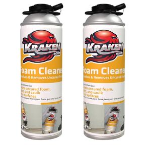 Kraken Bond Fastcoat Spray Foam Insulation Kit - (2x27.1 oz.) Closed Cell Expanding Polyurethane Foam - Heat and Acoustic Insulation, Includes Application Gun & Cleaner, 40 Board Ft, 2 Pack