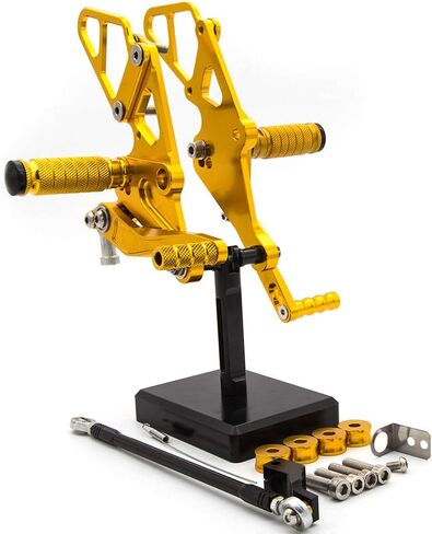 FXCNC CNC Billet Motorcycle Rearset Foot Pegs مجموعة مساند للقدمين قابلة للتعديل بالكامل لوحات قدم متوافقة مع MT-07 FZ07 MT07 FZ-07 2013-2020، XSR700 XSR 700 2015-2018، Tracer 700 2018-2020 in Kuwait