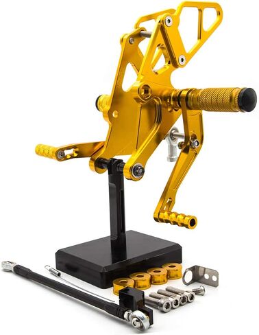 FXCNC CNC Billet Motorcycle Rearset Foot Pegs مجموعة مساند للقدمين قابلة للتعديل بالكامل لوحات قدم متوافقة مع MT-07 FZ07 MT07 FZ-07 2013-2020، XSR700 XSR 700 2015-2018، Tracer 700 2018-2020 in Kuwait