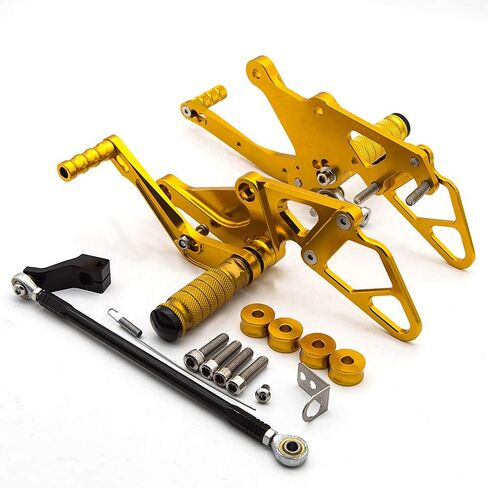 FXCNC CNC Billet Motorcycle Rearset Foot Pegs مجموعة مساند للقدمين قابلة للتعديل بالكامل لوحات قدم متوافقة مع MT-07 FZ07 MT07 FZ-07 2013-2020، XSR700 XSR 700 2015-2018، Tracer 700 2018-2020 in Kuwait