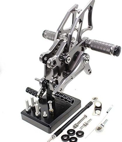 FXCNC CNC Billet Motorcycle Rearset Foot Pegs مجموعة خلفية مساند للقدمين قابلة للتعديل بالكامل لوحات قدم متوافقة مع YZF R25 R3 2014-2021، MT-25 MT-03 MT25 MT03 2015-2021 in Kuwait