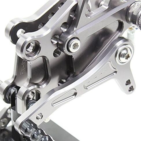 FXCNC CNC Billet Motorcycle Rearset Foot Pegs مجموعة خلفية مساند للقدمين قابلة للتعديل بالكامل لوحات قدم متوافقة مع YZF R25 R3 2014-2021، MT-25 MT-03 MT25 MT03 2015-2021 in Kuwait