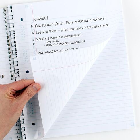 Five Star Insertable Loose Leaf Paper, 3 Pack, Notebook Paper, College Ruled Filler Paper to Add Pages, Reinforced, 8-1/2" x 11", 75 Sheets per Pack (52168) in Saudi Arabia