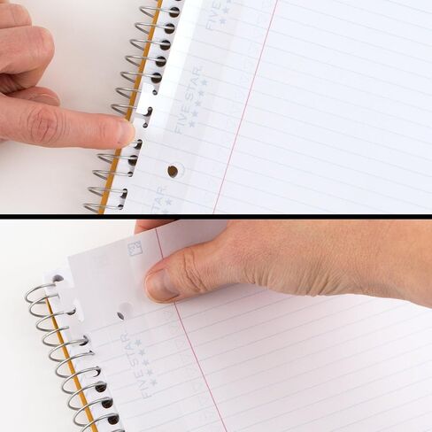 Five Star Insertable Loose Leaf Paper, 3 Pack, Notebook Paper, College Ruled Filler Paper to Add Pages, Reinforced, 8-1/2" x 11", 75 Sheets per Pack (52168) in Saudi Arabia