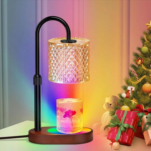 مصباح تدفئة الشموع، مصباح تدفئة الشموع مع مؤقت، سخان الشمع مع ضوء RGB وخافت، ارتفاع قابل للتعديل - هدية مثالية لتدفئة المنزل للأم والنساء in Saudi Arabia