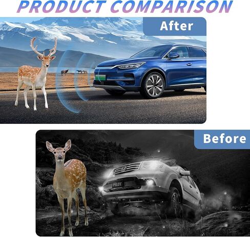 4PCS Deer Whistles for Vehicles - Universal Automotive Warning Devices, Save a Car from Collisions, Animal Alert Horn Sensor Accessories (Black) in Kuwait