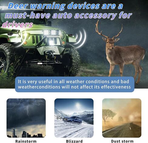 4PCS Deer Whistles for Vehicles - Universal Automotive Warning Devices, Save a Car from Collisions, Animal Alert Horn Sensor Accessories (Black) in Kuwait