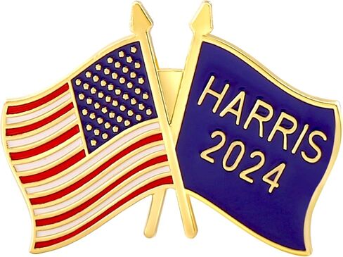 كامالا هاريس بروش 2024 حملة الانتخابات الرئاسية الأمريكية العلم دبابيس التلبيب تذكارية in Kuwait