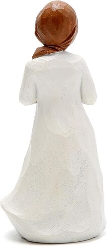 Hodao Resin Female Figurine Holding Flowers-Handcrafted Sculpture Statue for Home Decor-Elegant Resin Art Collectible for Shelf,Table or Mantel-Thoughtful Gift for Sympathy,Comfort,Remembrance (2) in Kuwait