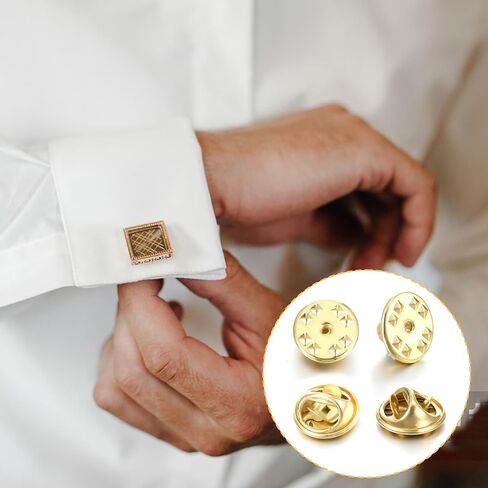 Giantree 100 Pcs Enamel Pin Locking Backs, Lapel Pin Backs Keepers Locking Clasp Pin Backs Replacement for Brooch Tie Hat Badge Insignia Craft Making Lapel Enamel Hat (Gold) in Saudi Arabia