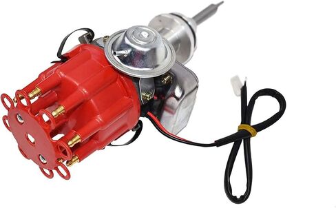 أداء الفريق - موزع كامل جاهز للتشغيل - متوافق مع كرايسلر دودج موبار بليموث V8 273 318 340 360 R2R غطاء أحمر للتثبيت بسلكين in Kuwait