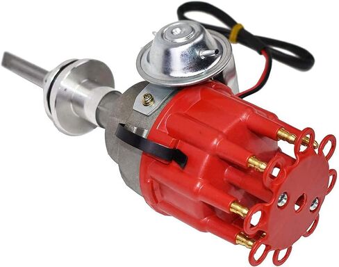 أداء الفريق - موزع كامل جاهز للتشغيل - متوافق مع كرايسلر دودج موبار بليموث V8 273 318 340 360 R2R غطاء أحمر للتثبيت بسلكين in Kuwait