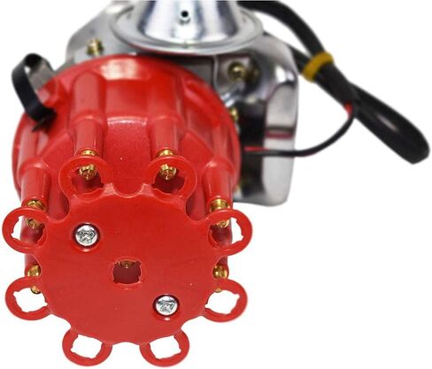 أداء الفريق - موزع كامل جاهز للتشغيل - متوافق مع كرايسلر دودج موبار بليموث V8 273 318 340 360 R2R غطاء أحمر للتثبيت بسلكين in Kuwait