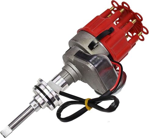 أداء الفريق - موزع كامل جاهز للتشغيل - متوافق مع كرايسلر دودج موبار بليموث V8 273 318 340 360 R2R غطاء أحمر للتثبيت بسلكين in Kuwait