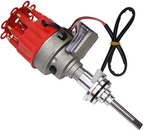 أداء الفريق - موزع كامل جاهز للتشغيل - متوافق مع كرايسلر دودج موبار بليموث V8 273 318 340 360 R2R غطاء أحمر للتثبيت بسلكين in Kuwait