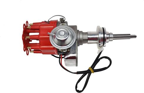 أداء الفريق - موزع كامل جاهز للتشغيل - متوافق مع كرايسلر دودج موبار بليموث V8 273 318 340 360 R2R غطاء أحمر للتثبيت بسلكين in Kuwait