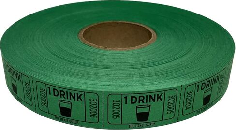 The Ticket Gurus-roll of 2000 Green Drink Tickets Single Roll Consecutively Numbered Raffle Tickets in Saudi Arabia