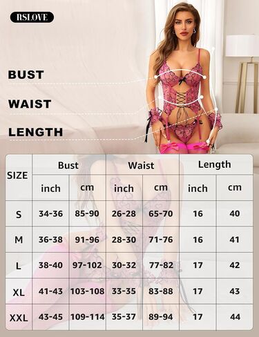 RSLOVE مجموعة الملابس الداخلية النسائية المثيرة - ملابس داخلية من الدانتيل، ملابس داخلية Garter Teddy، عميقة على شكل حرف V مع سوار معصم، 3 قطع شبكية in Kuwait