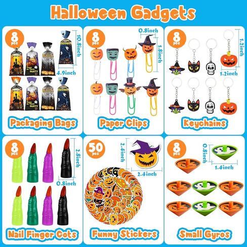 154pcs Halloween Party Toys Assortment for Kids, Halloween Stuff Bulk Goodies Toys for Party Supplies, Halloween Treats Non Candy Gifts School Classroom Carnival Prizes, Treasure Box Toy Chest in Saudi Arabia