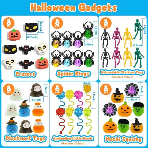 154pcs Halloween Party Toys Assortment for Kids, Halloween Stuff Bulk Goodies Toys for Party Supplies, Halloween Treats Non Candy Gifts School Classroom Carnival Prizes, Treasure Box Toy Chest in Saudi Arabia