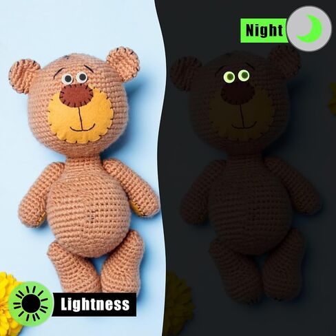 100pcs Glow in The Dark Wiggle Googly Eyes Self Adhesive Luminous Googly Eyes 6mm to 35mm Plastic Green Sticker Eyes for DIY Crafts Scrapbooking Decoration (10/15/20/25mm) in Kuwait