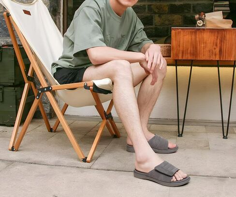 ONCAI Mens Sandals Adjustable Straps Orthotic Plantar Fasciitis Open Toe Athletic Sport Slides with Soft Comfy Arch Support Footbed Size 7.5-15 in Kuwait